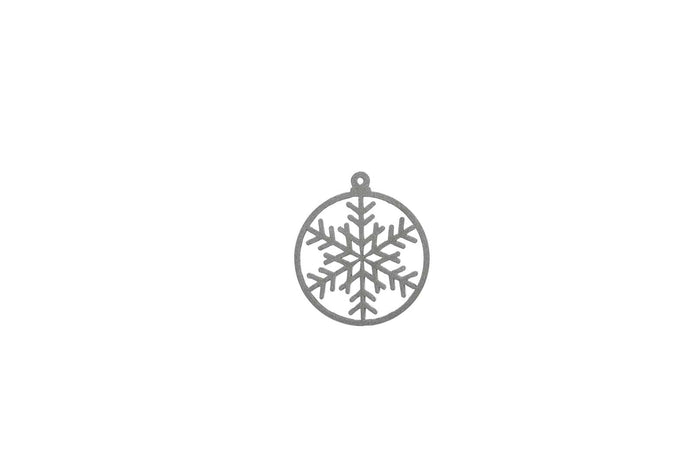 2" Snowflake Bulb, Wreath Decoration, Silver