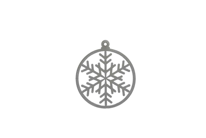 3" Snowflake Bulb, Wreath Decoration, Silver
