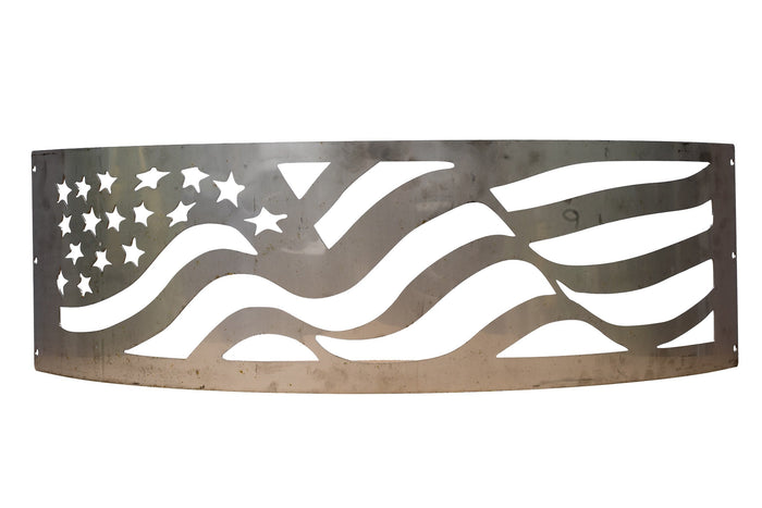 American Flag Fire Ring - laser cut steel fire ring made in USA