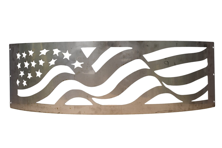 American Flag Fire Ring - laser cut steel fire ring made in USA